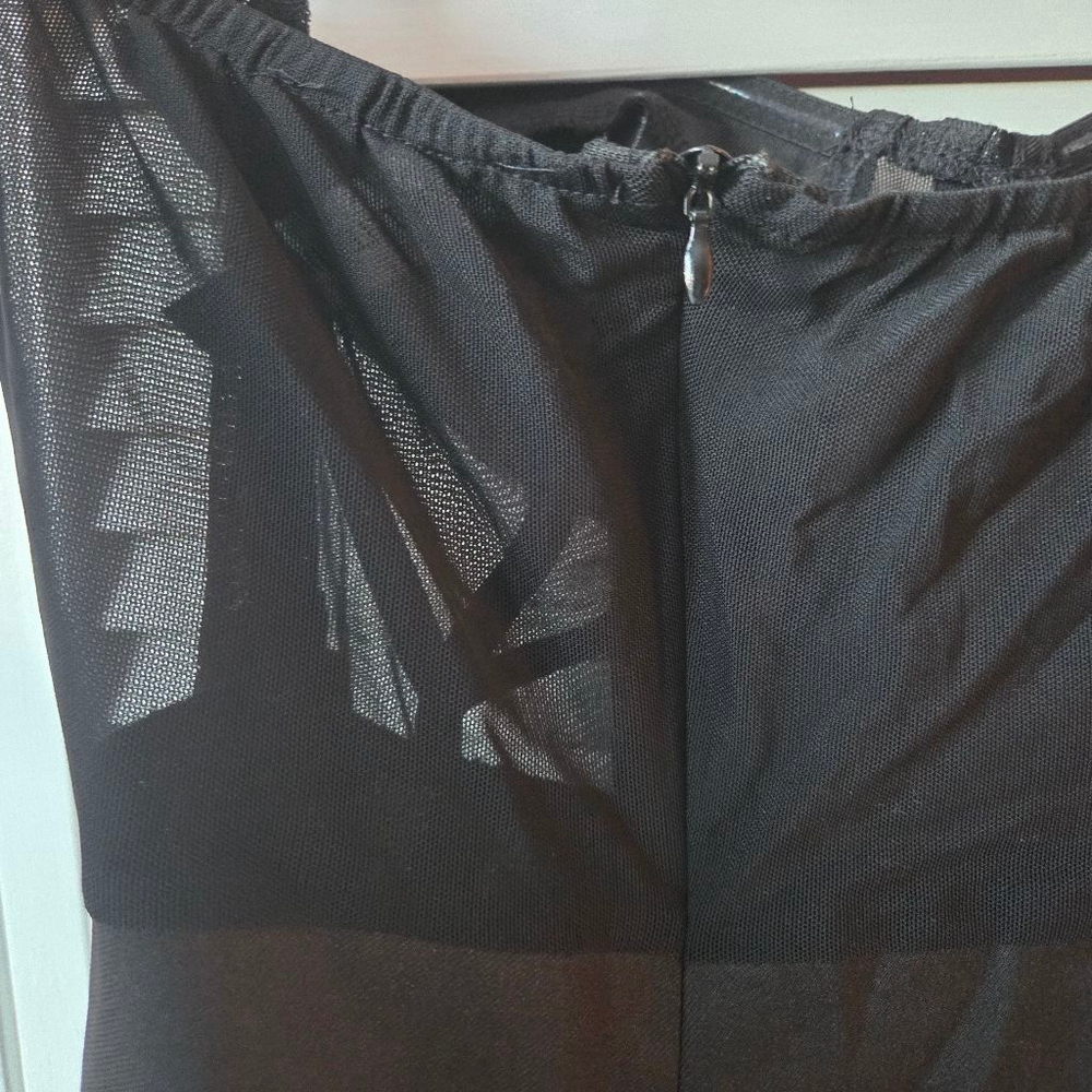 Women's PRETTYLITTLETHING Black Strapless Mesh Jumpsuit Size 10 - Picture 8 of 10